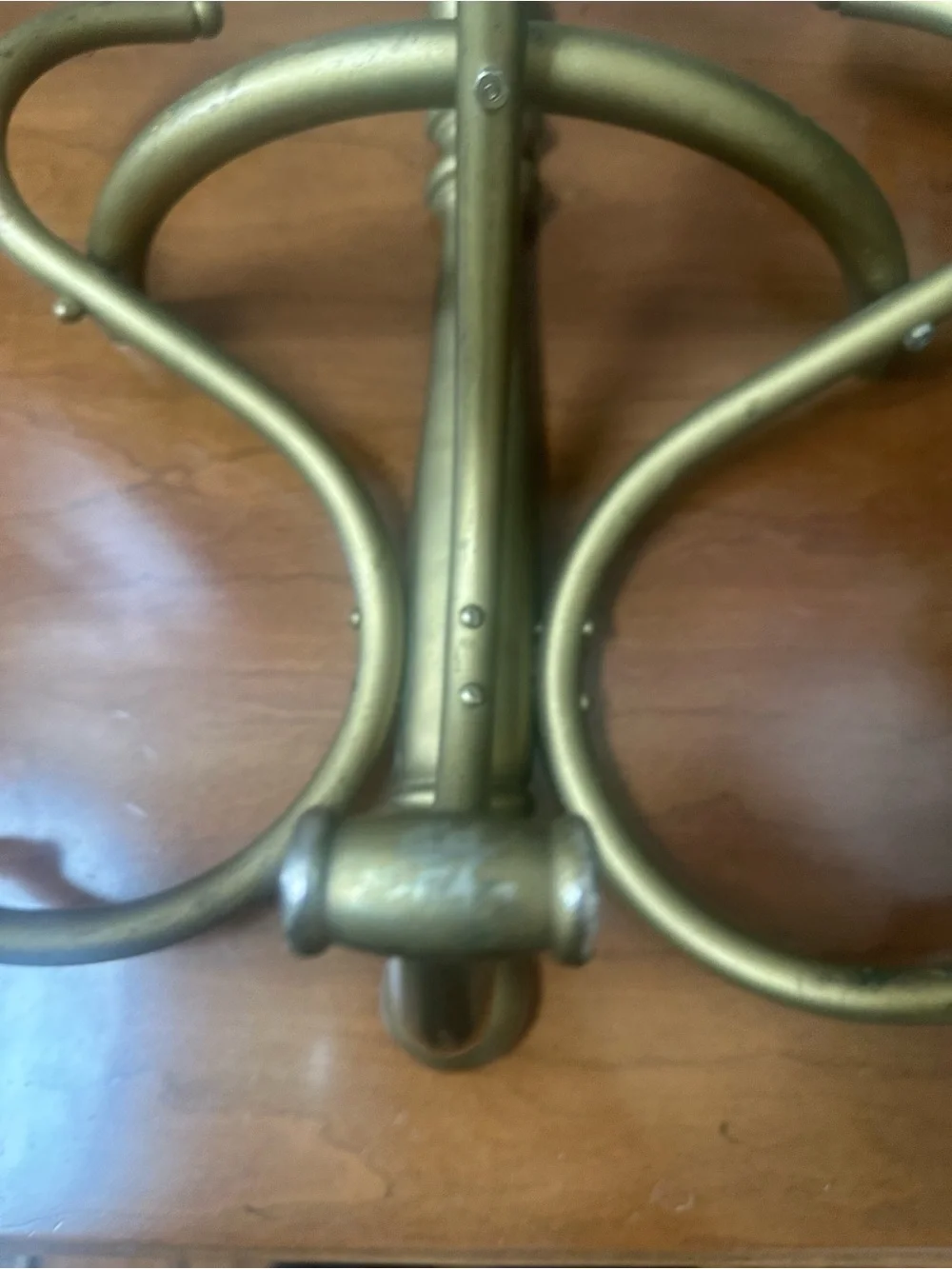 Vintage Brass Hollywood Regency Wall-Mounted Coat Rack